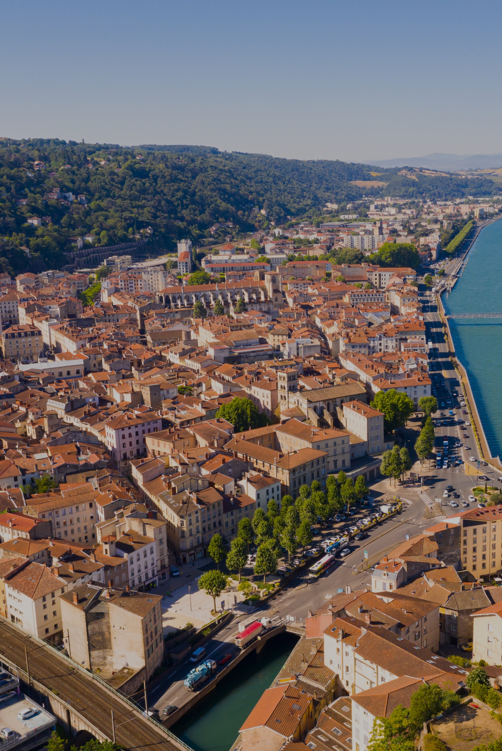 Vue aérienne de ville